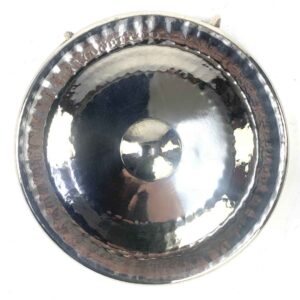 Compact German silver ceremonial gong with rich resonance
