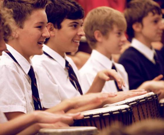 Students Drumming