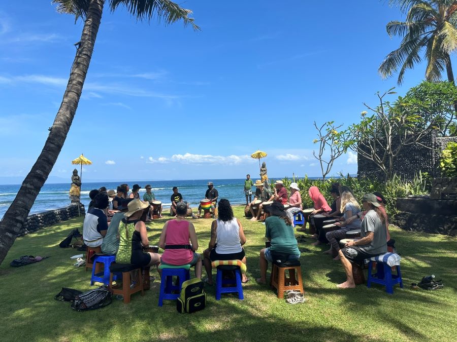 Drumming Circle at the beach