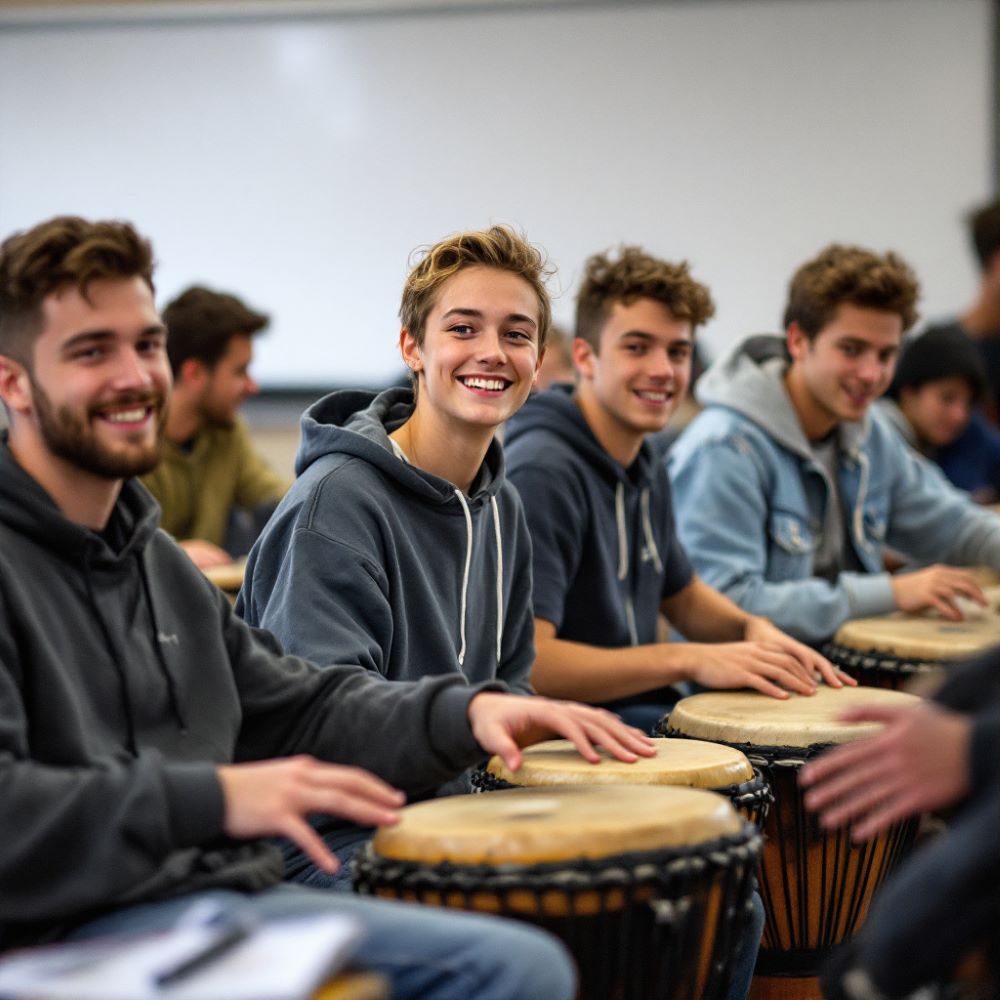 Students Drumming
