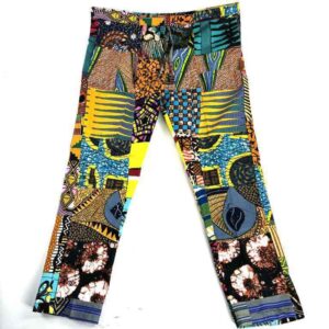 African print performance pants