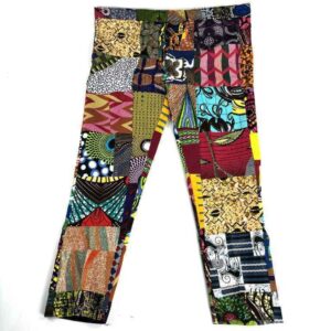 Colourful patchwork performance pants from African
