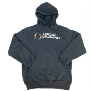 African Drumming hoodie front design with logo