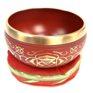 Shanti singing bowl red
