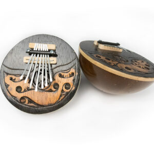 The kalimba (thumb piano) is a westernized version of a traditional plucked instrument from Zimbabwe called an mbira.