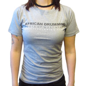 Women’s African Drumming Roots t-shirt front design