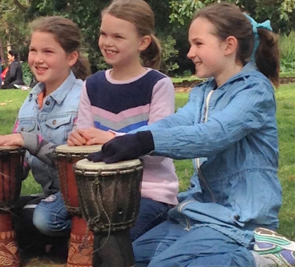 Kids drumming