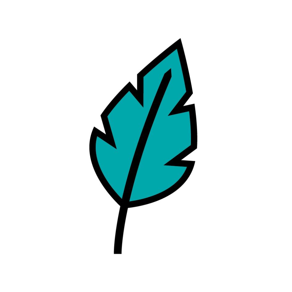 Leaf icon symbolising wellbeing and balance, representing the focus on wellness in African drumming corporate team building workshops.