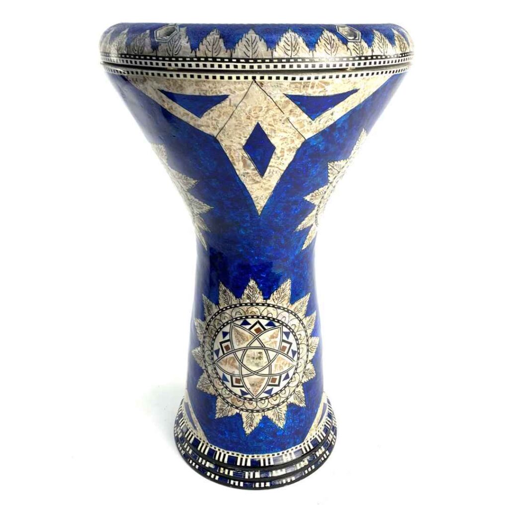 blue egyptian darbuka
