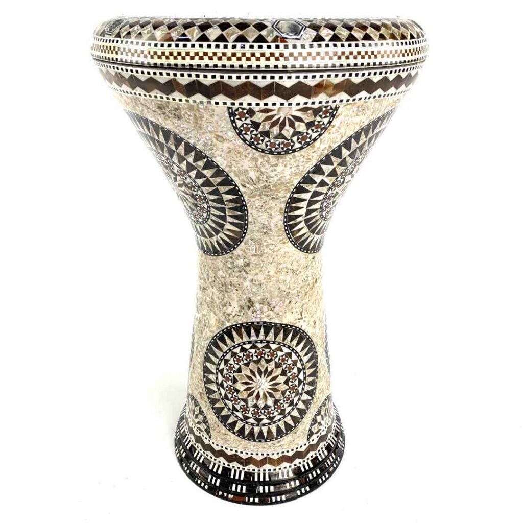 mother of pearl darbuka from egypt