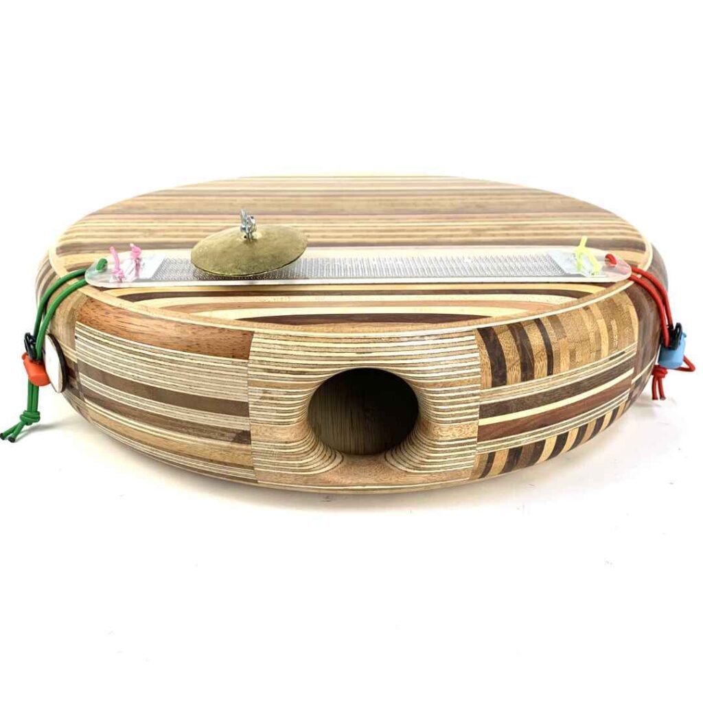 lap cajon hand made from reclaimed timbers