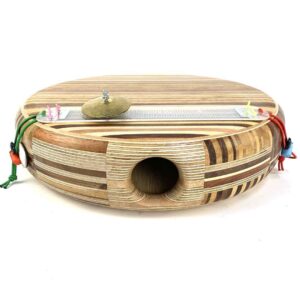 lap cajon hand made from reclaimed timbers