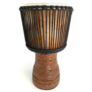 mahogany djembe with goat skin from african drumming
