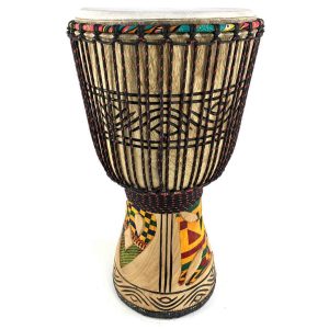 ghana djembe with colourful design