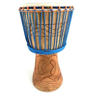 blue rope ghana djembe with goat skin
