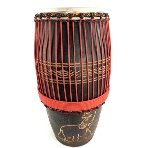 ghana lolojan drum with black design