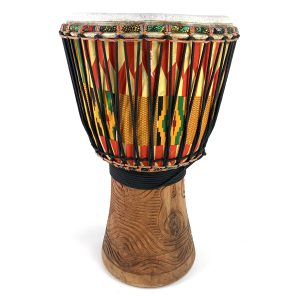 colourful djembe from ghana