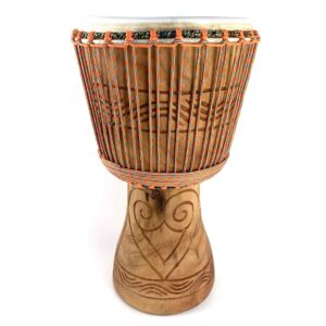 Ghana djembe with bright coloured rope