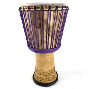 guinea djembe with purple rope