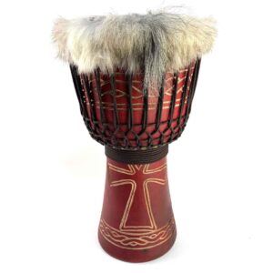 ghana djembe with hairy goat