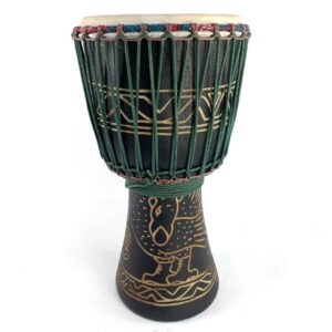 Lightweight Ghana djembe with Twenaboa wood shell and natural goat skin