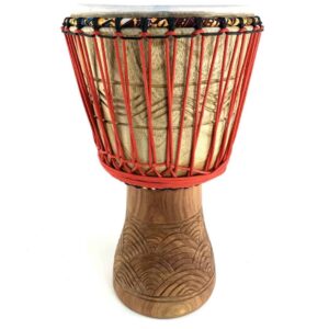 Ghana djembe drum with deep bass, Twenaboa shell and natural goat skin