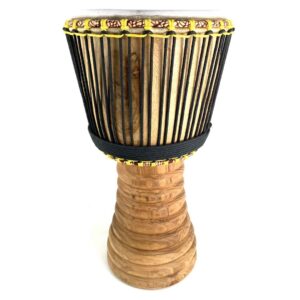 Tall 12 inch Ghana Twenaboa hardwood djembe with medium thick goat skin