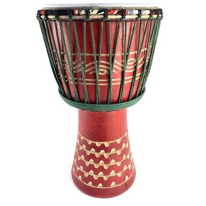 12.5 inch S Grade Ghana Tweneboa djembe with thick goat skin