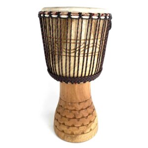 11.5 inch Ghana Tweneboa djembe with medium thin goat skin