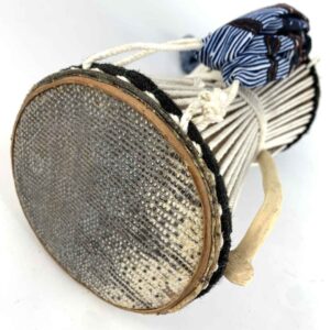 Traditional West African Tama drum from Senegal with lizard skin heads