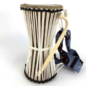 Senegalese hardwood Tama talking drum with natural lizard skin heads
